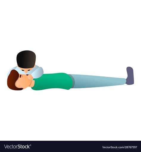 Artificial respiration icon cartoon style vector image .